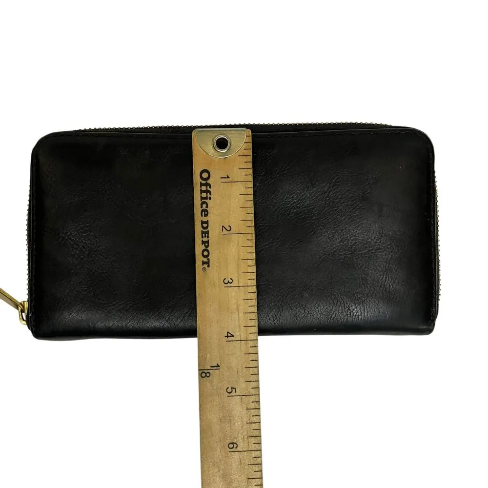 Fossil Black Leather Full Zip Wallet - Image 7