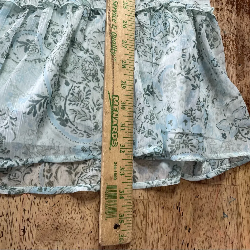 Hollister Y2K Blue Chiffon Babydoll Mini‎ Dress Size Large - Image 8