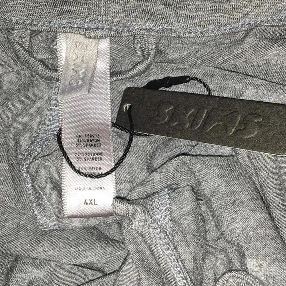 Skims Sleep Pants Heather Gray Lounge Casual Pants Drawstring Waist Grey 4X - Image 3