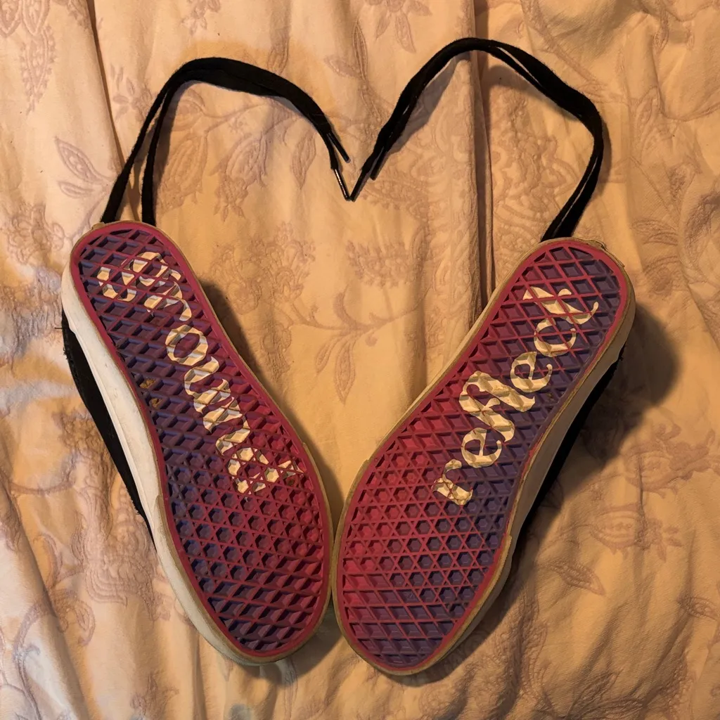 Black Vans with Colorful Embroidery - Image 2