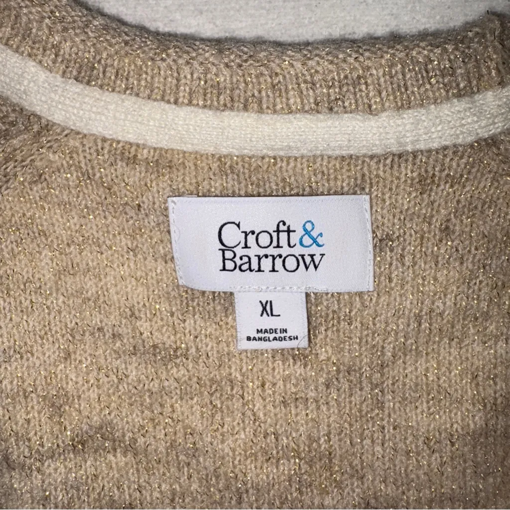 Croft & Barrow Tan Open-Front Cardigan - Image 6