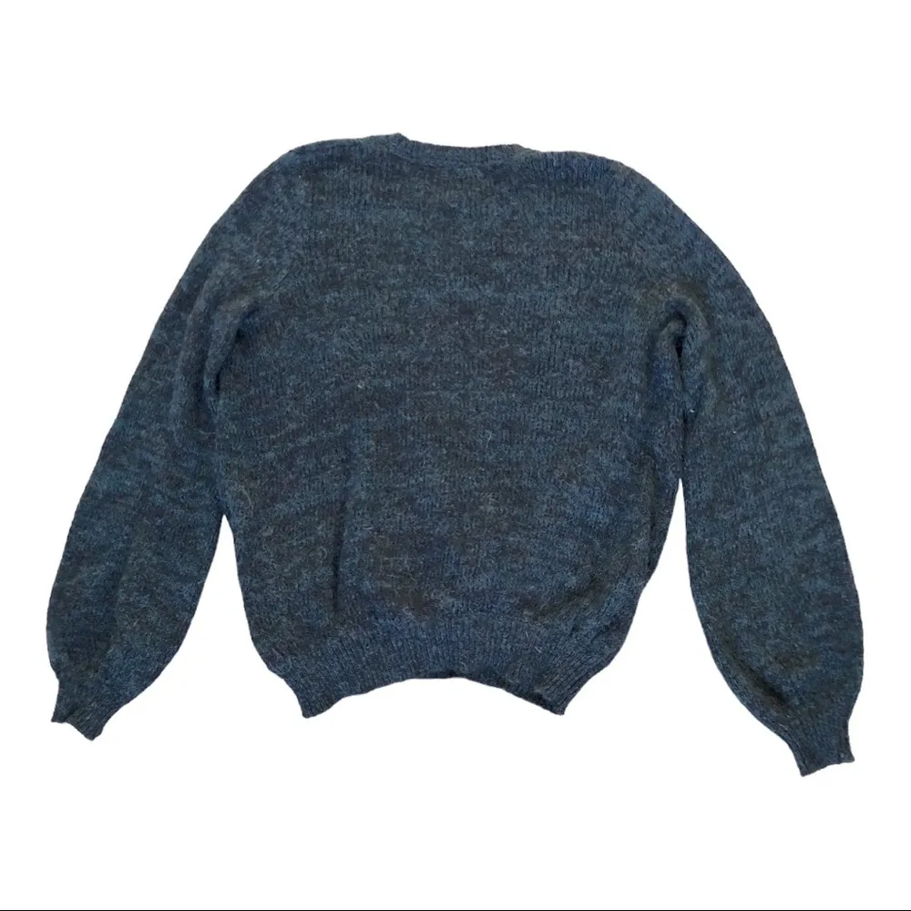 Free People Karina Wrap Sweater V Neck Medium Teal Boho Slouchy Lagenlook Jewel - Image 3