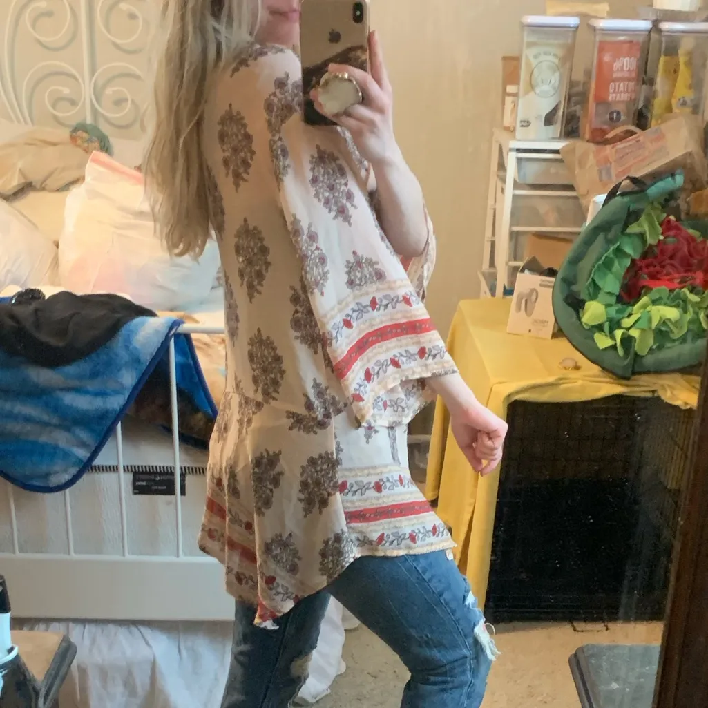 Floral Patterned Women's Cardigan Pink - Image 2