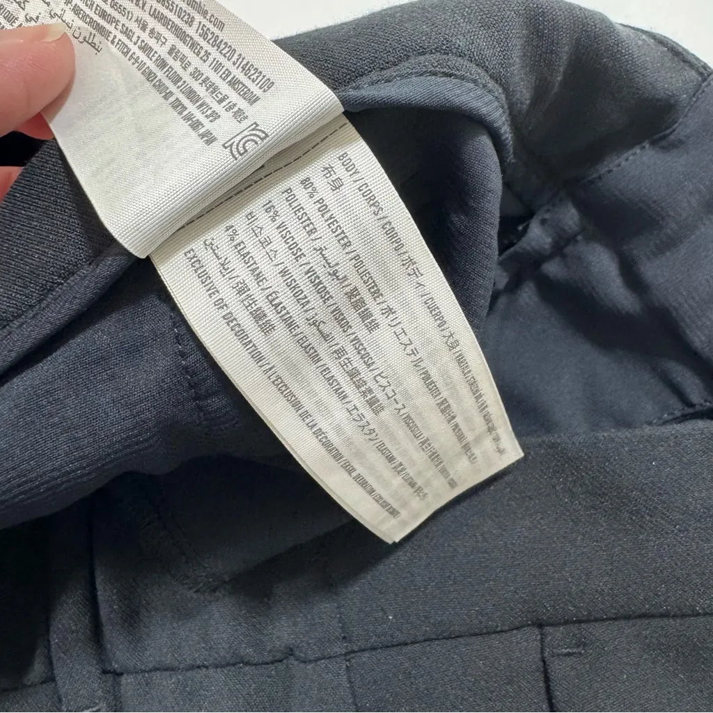 Abercrombie Sloane Tailored Wide Leg Pants Black Size 32 14 Short - Image 3