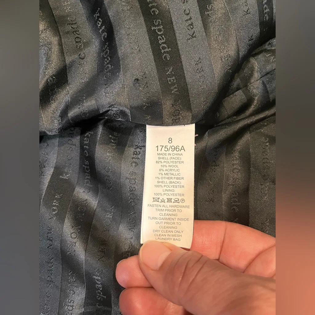 NWOT‎ Kate Spade Black Blazer Cropped Tweed - Image 7