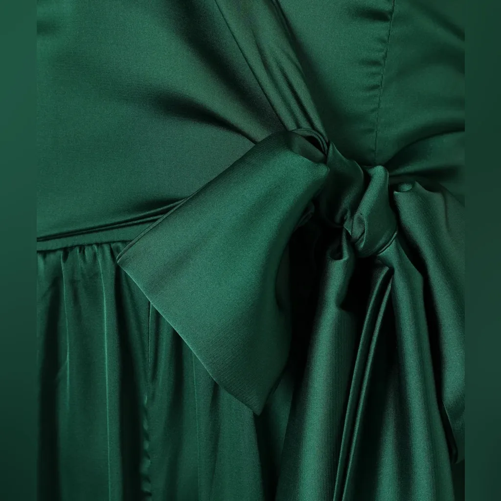 TANYA STRAPLESS JUMPSUIT - EMERALD - Image 3