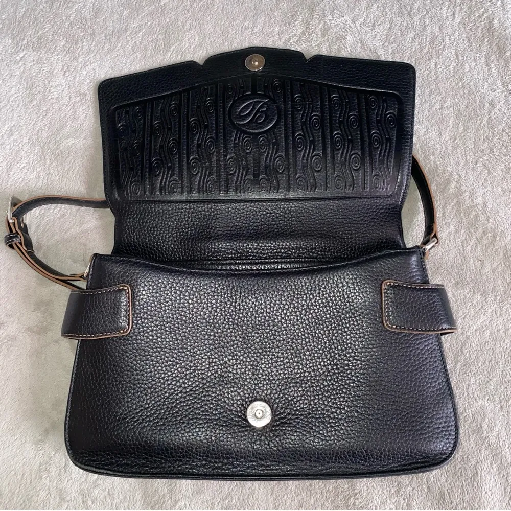 Vintage Brighton Leather Shoulder Bag black 0305B21 - Image 6