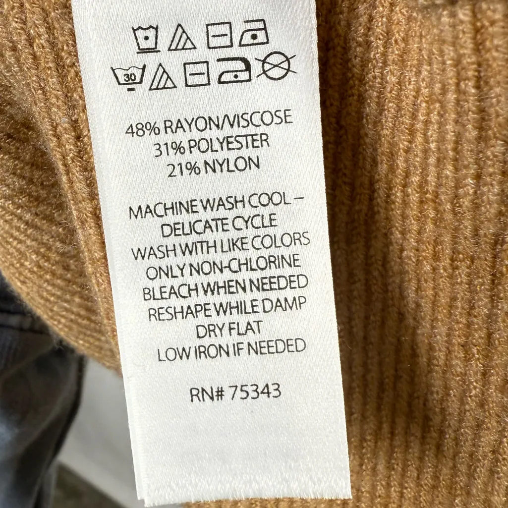 NWT Tahari Long Sleeve Knit Dress in Light Brown Size‎ Small - Image 6