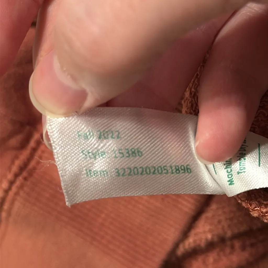 Marine Layer Women’s Amber Brown Ombre French Terry Crewneck Sweatshirt size L - Image 9