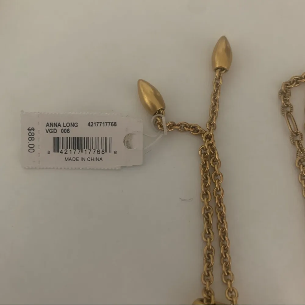 NWT Kendra Scott Anna Long Necklace Gold - Image 4