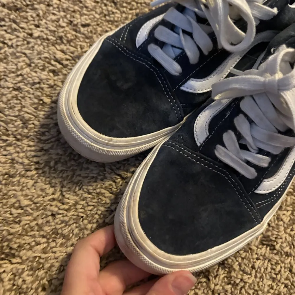 Vans navy blue suede leather classic sneakers - Image 2