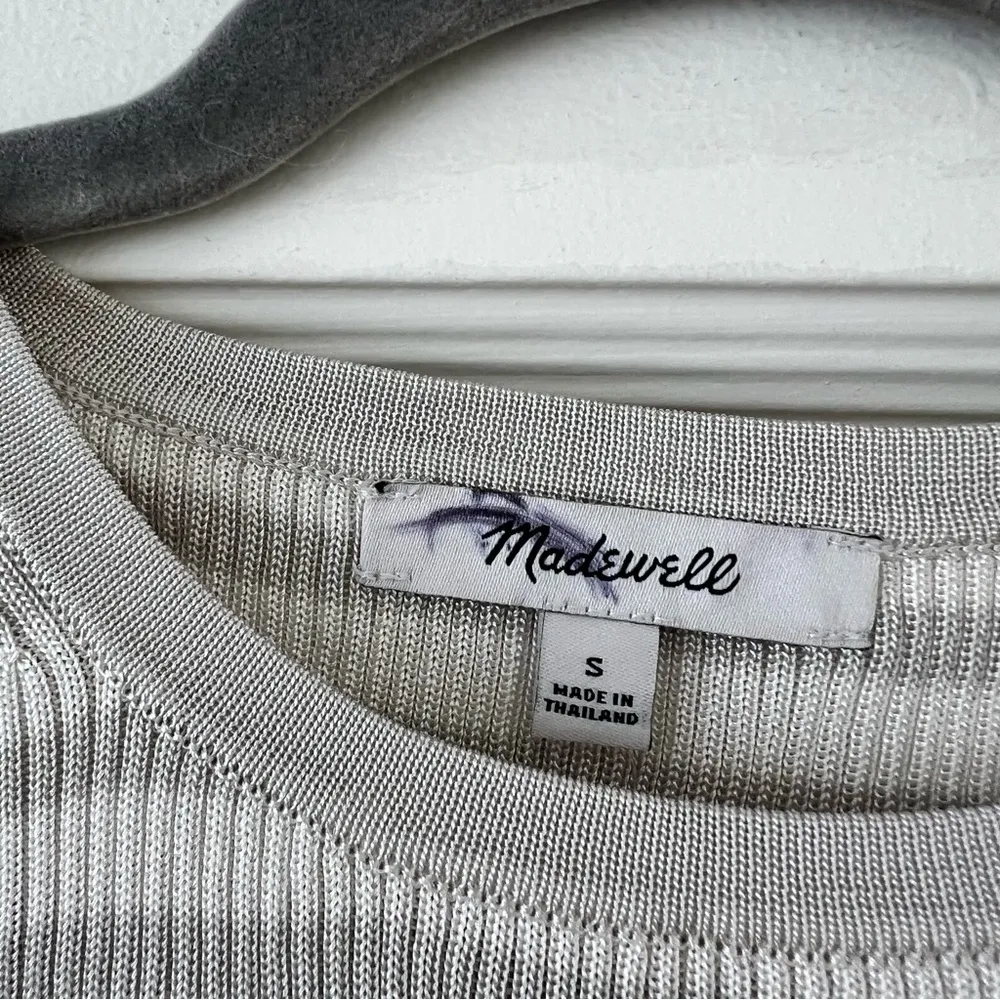 Madewell  Micro-Rib Sweater Tee in Monument Size Small NWT - Image 9