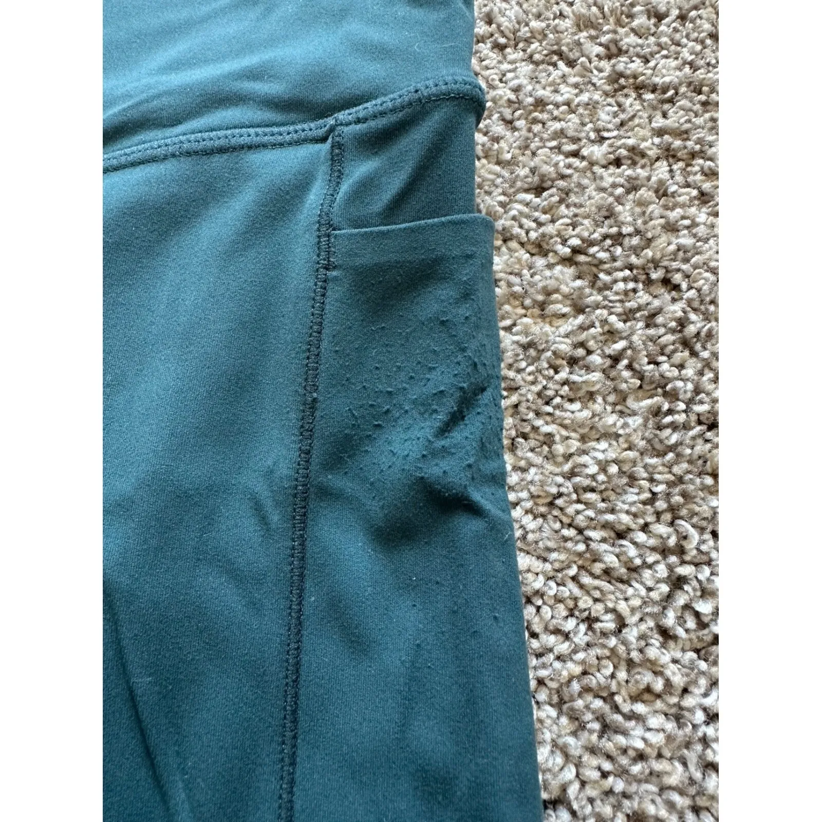 Leggings with Pockets‎ Athletic Yoga Pants Activewear Green Size XS - Image 3