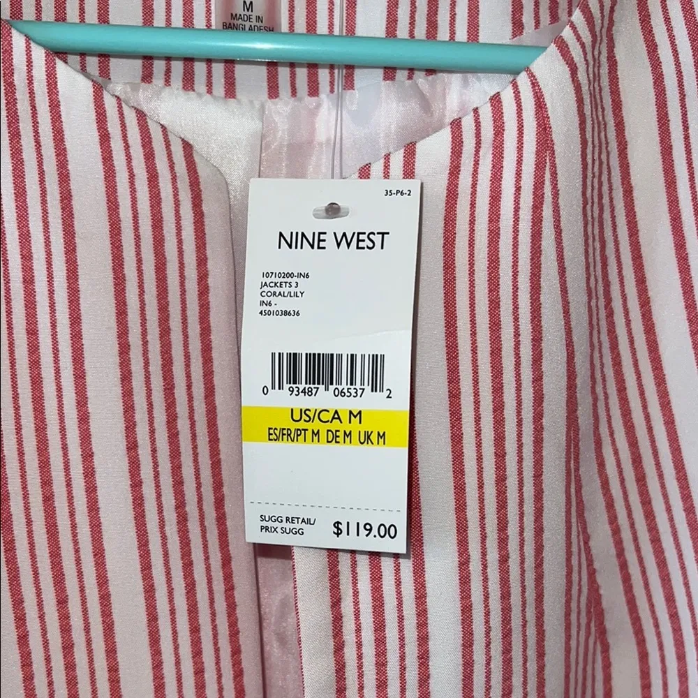 Nine West Pink Striped Blazer - Image 3