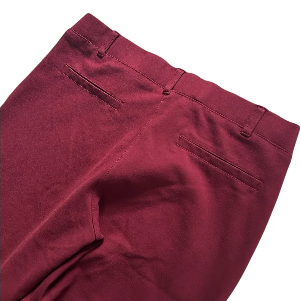 Betabrand Two Pocket Dress Pant Yoga Pant Bootcut Size Medium Long Tall burgundy - Image 13