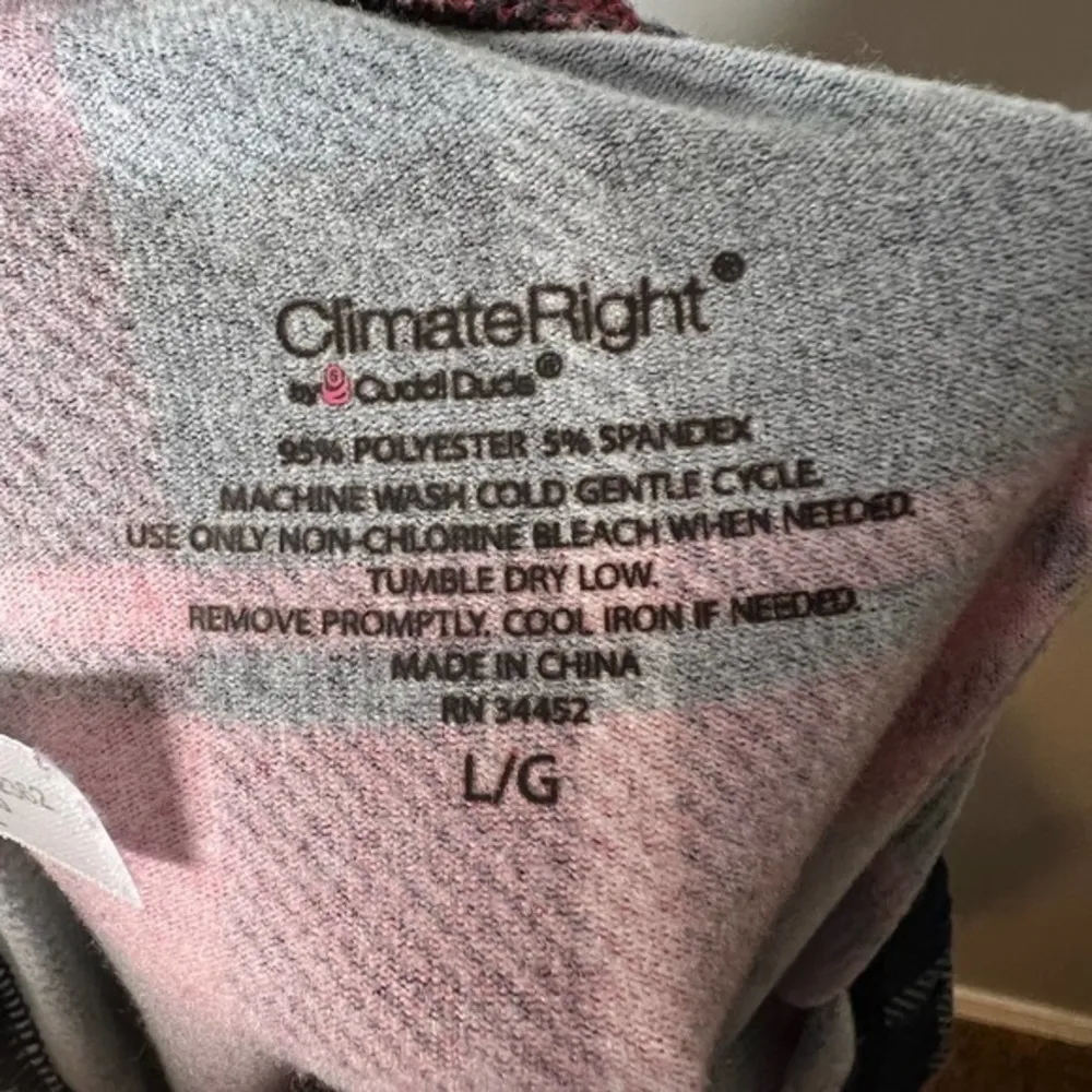 Climateright by Cuddl duds plaid pull on lounge pajama pants women size large - Image 6