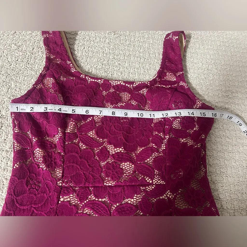 Nikibiki Magenta Lace Mini Dress - Image 5