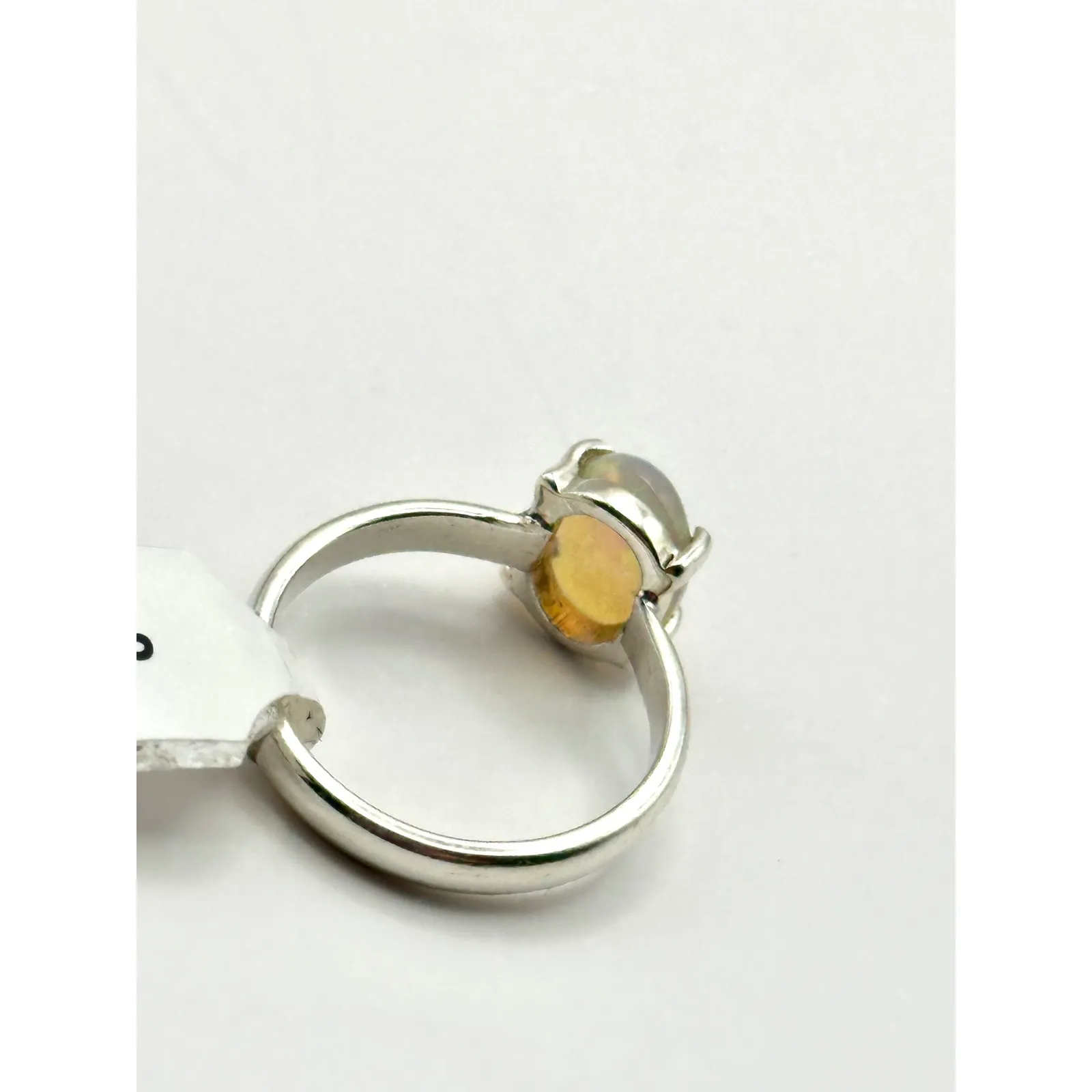 Ethiopian Opal Sterling Silver Handmade Ring Size 8 - Image 5