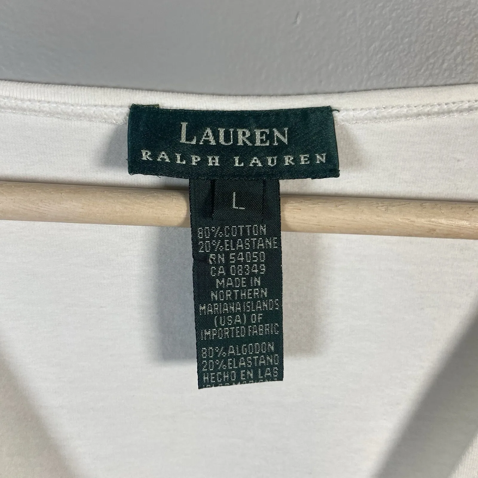 Lauren Ralph Lauren Kauai Tie Top Blouse Ivory White Size Large Resortwear Shirt - Image 5