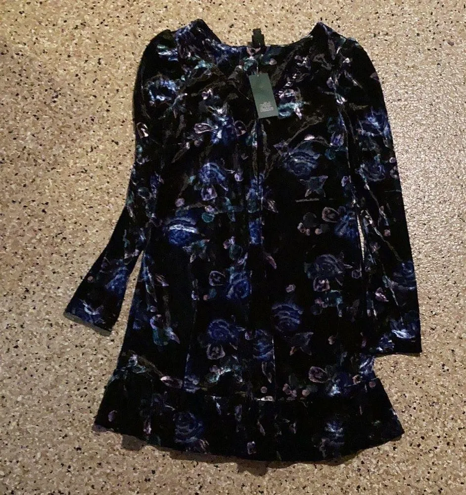Wild fable NWT velvet floral dress - Image 3