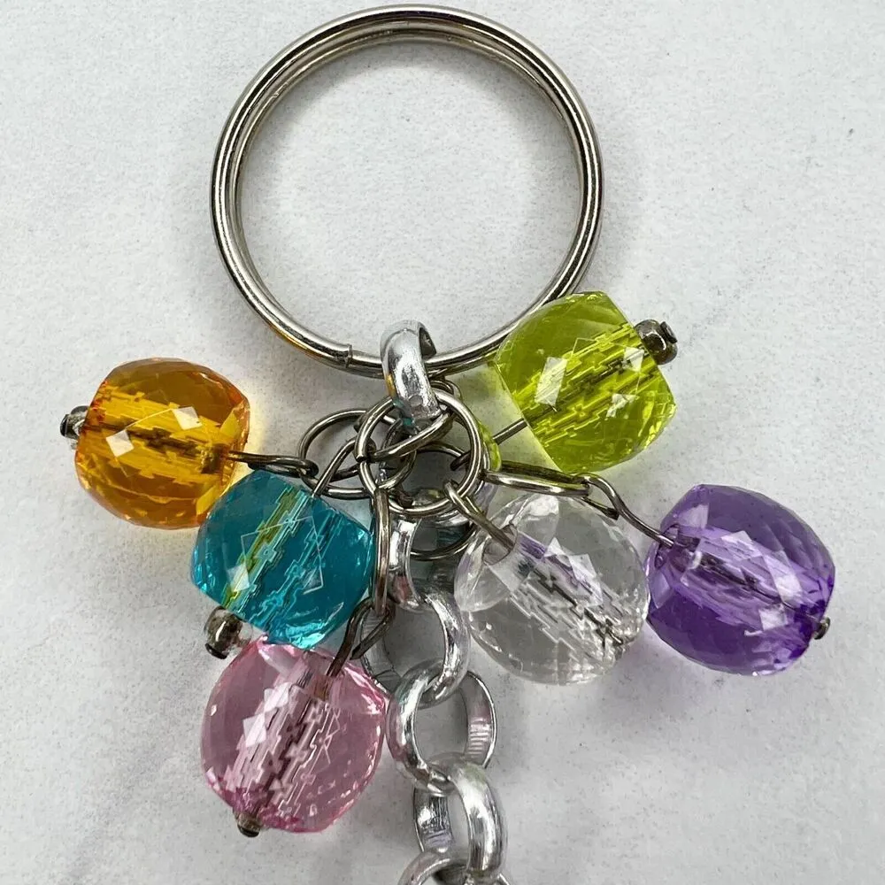 Colorful Beaded Juan Pablo Coin Keychain Keyring - Image 5