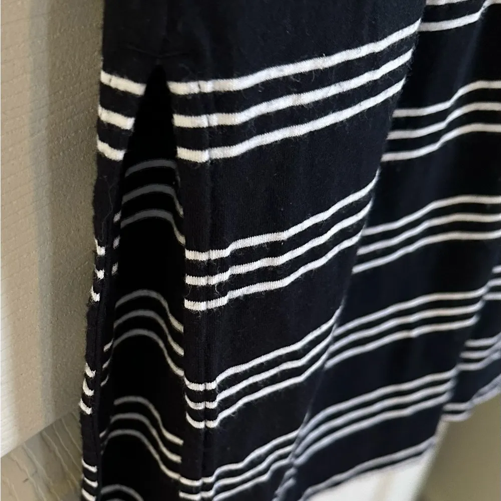 Banana Republic Black/White Striped Dress M Petite - Image 5