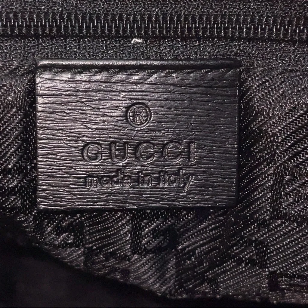 Gucci Black saffiano Leather shoulder Bag - Image 11