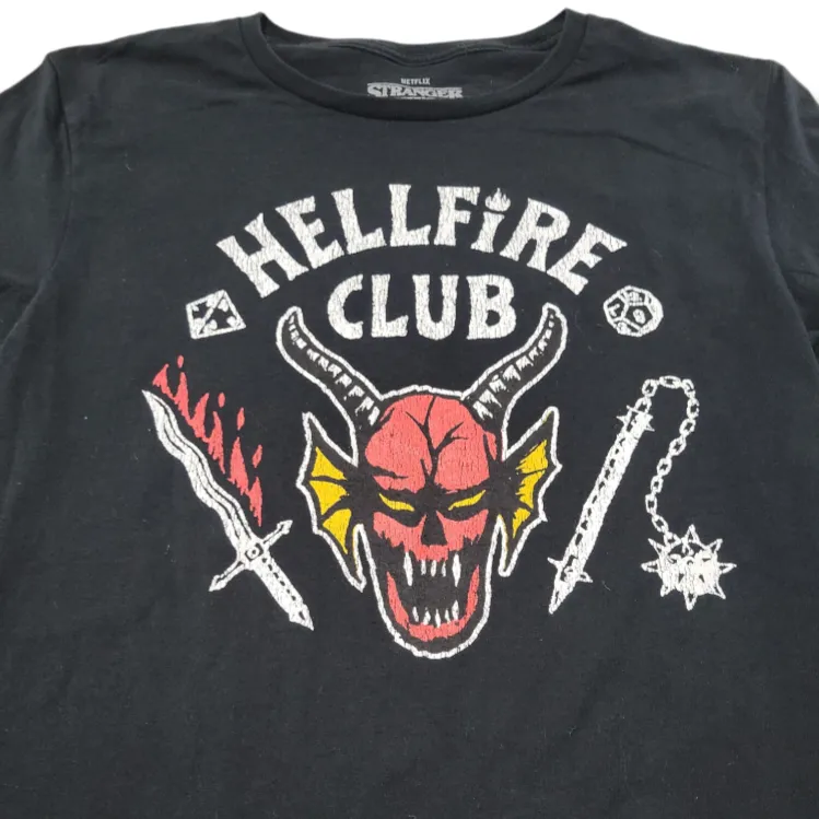 Netflix  Stranger Things Shirt Size Medium Evil "Hellfire Club" Graphic Print Tee Unisex T-shirt - Image 2
