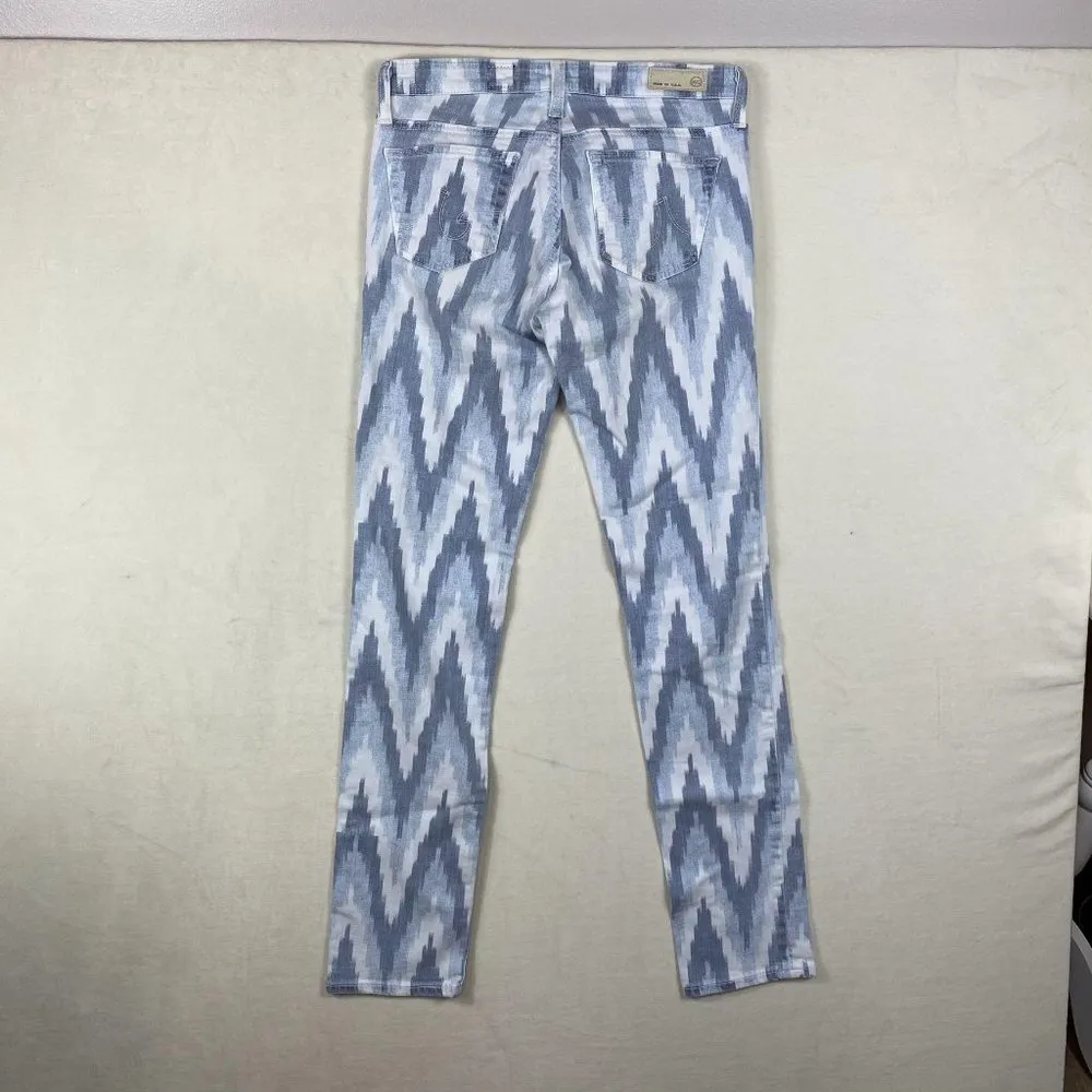 AG The Stilt Cigarette Leg Skinny Ikat Print Jean Size 25 - Image 74