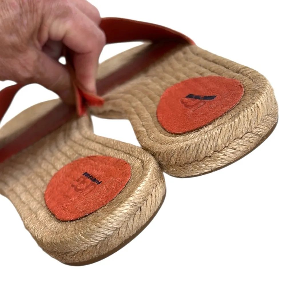 Like New UGG Leather Cherry Exotic Slide Sandals salmon Size 10 - Image 4