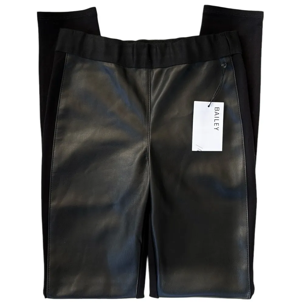 NWT Bailey/44 Pfeiffer Eco Leather Legging Pants Black Size XS Retail $158.00 - Image 4