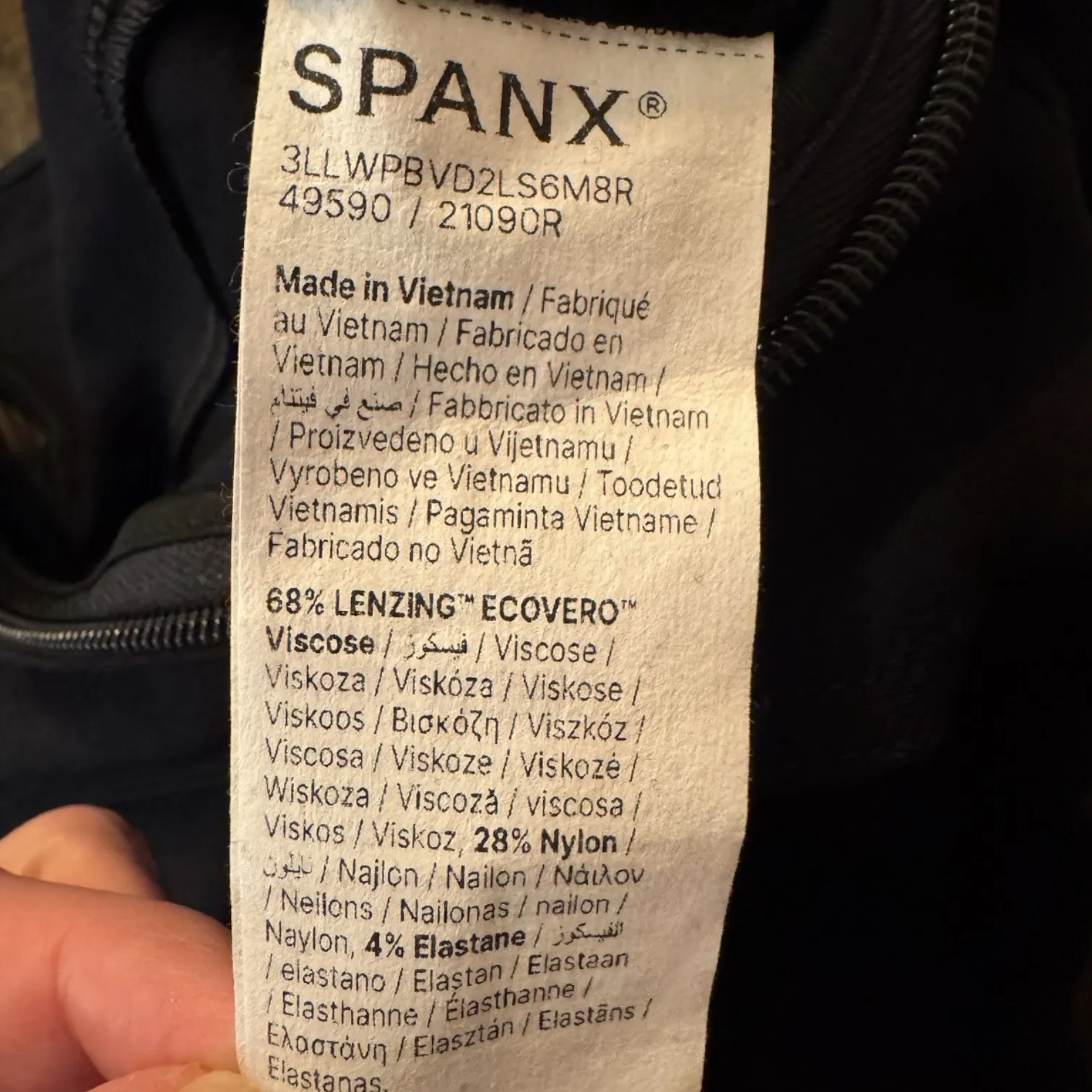 Spanx Ponte Corset Barrel Leg Jumpsuit Minimalist Black Stretch Career Small NEW - Image 5