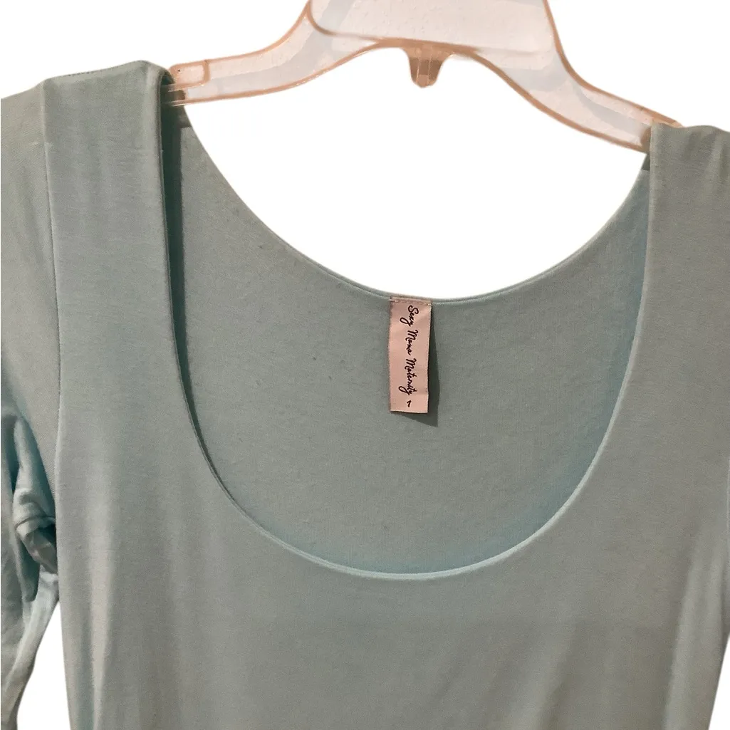 Sexy Mama Brand Blue Aqua Long Sleeve Dress Size 1 aka Small - Image 6