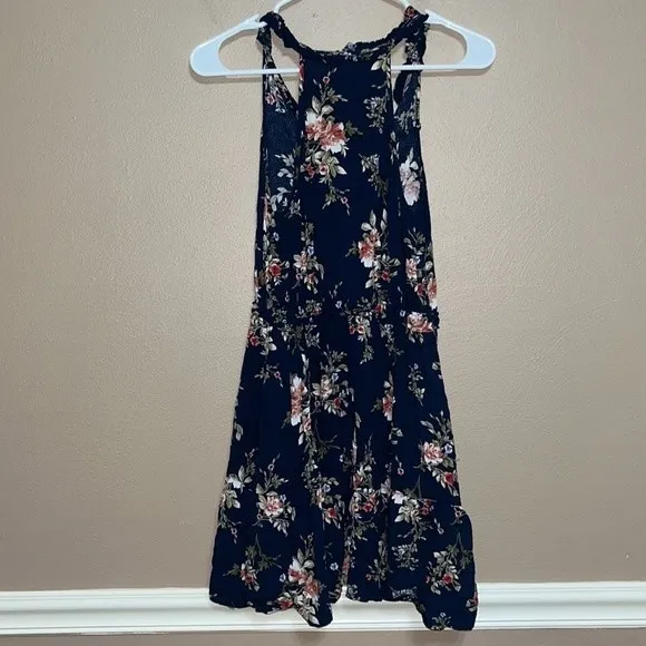 Women’s Band of Gypsies Navy blue floral mini dress picnic summer boho indie - Image 3