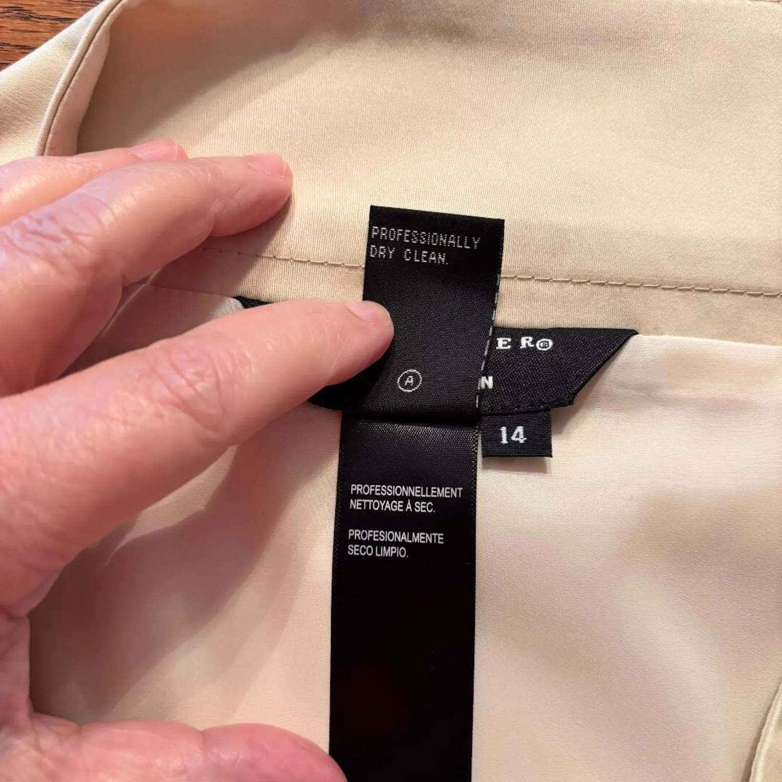 Doncaster Beige Mini Skirt Size 14 Preppy - Image 4