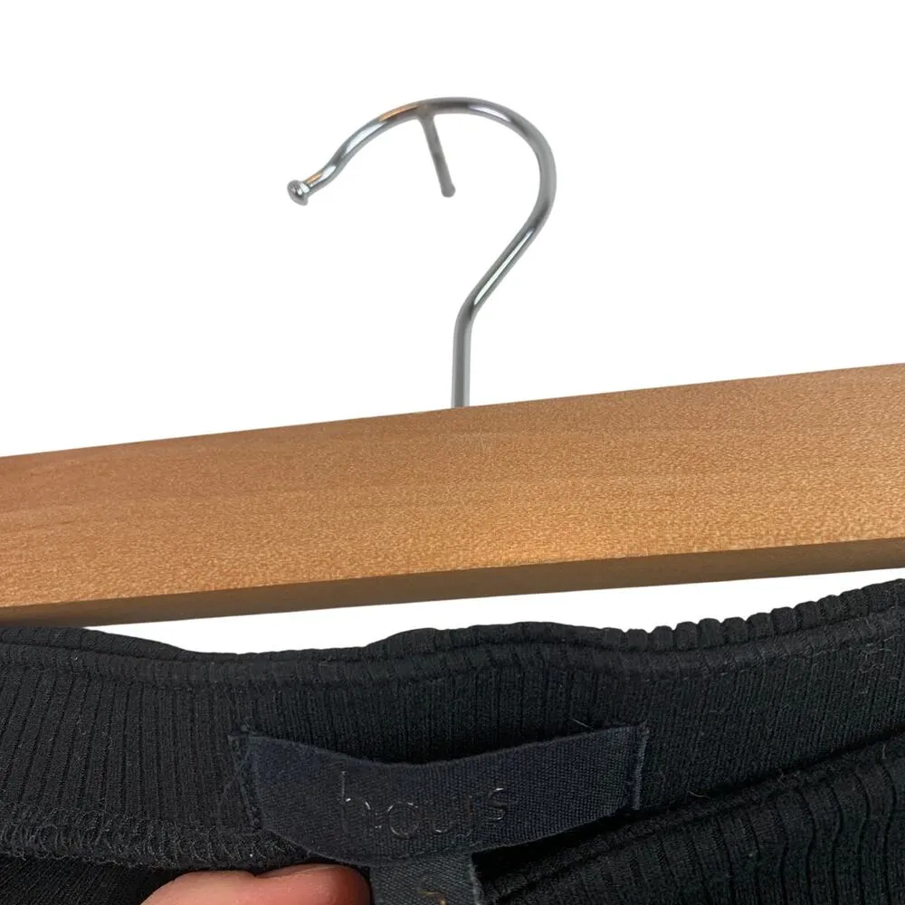 Revolve H:ours Hours Sophie High Rise Ribbed Crop Flare Pull On Pant Black Small - Image 4