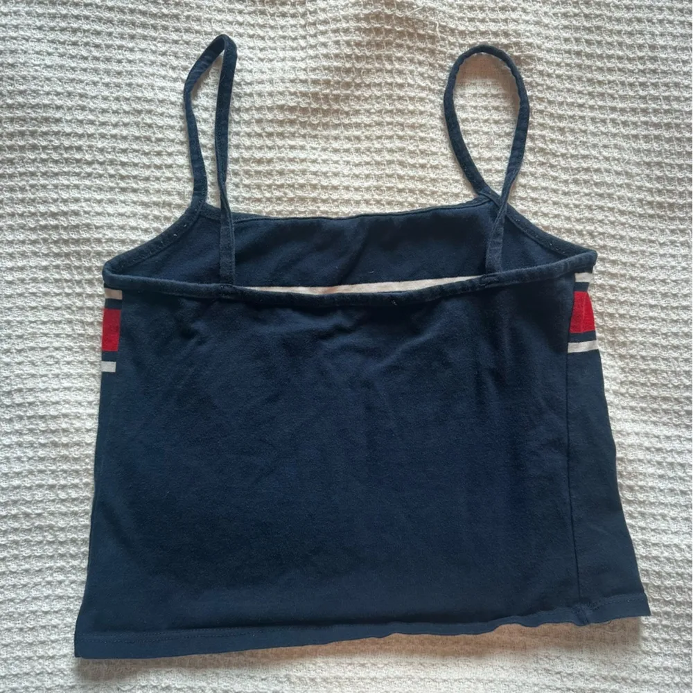 Brandy Melville blue red and white striped cropped tank top women’s crop top - Image 5