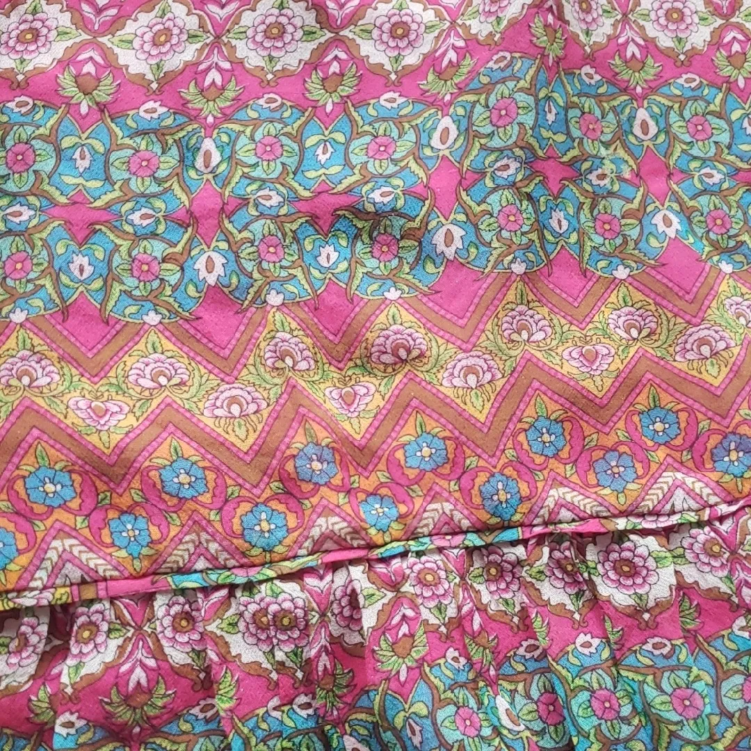 Diane Von Furstenberg Silk Maxi Skirt Size P Boho Chic Feminine - Image 9