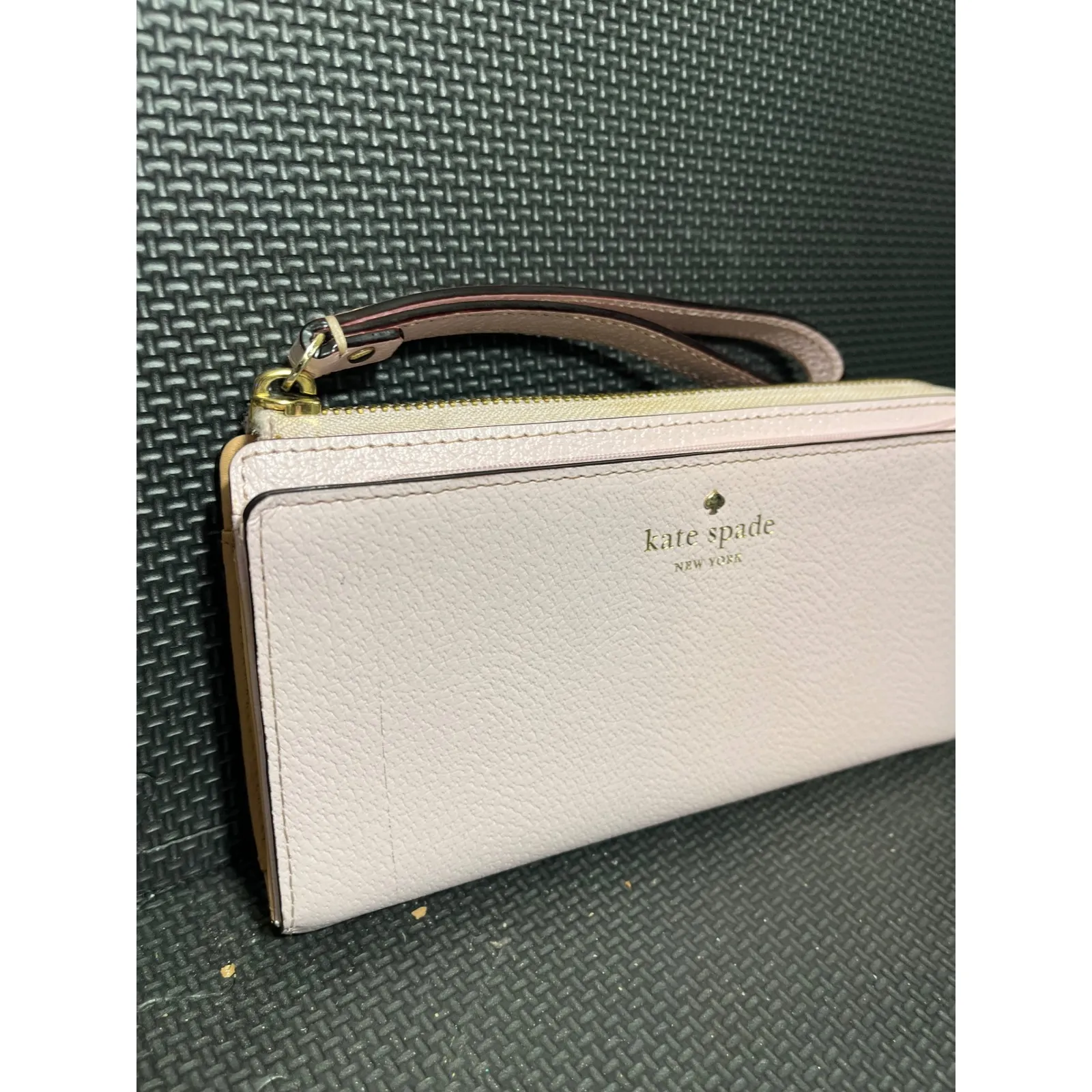 Kate Spade Continental Wallet Leather Light Pink Wristlet Card Holder Womens - Image 2