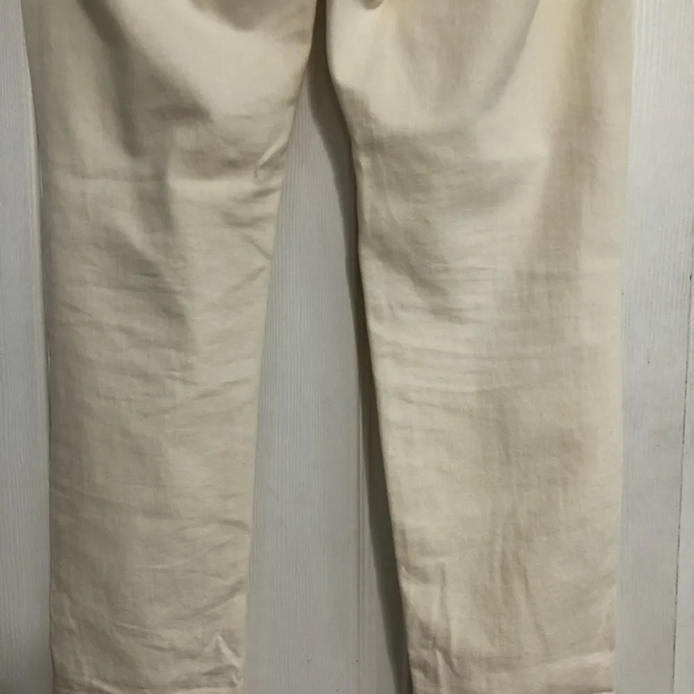 Madewell Boy Jean Size 27 But Waist Measures 32 Cream Off White Soft 100% Cotton - Image 9