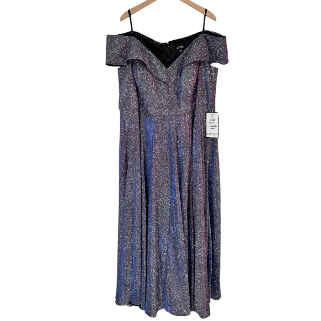 XSCAPE Off-the-Shoulder Glitter Gown size 22W - Image 2
