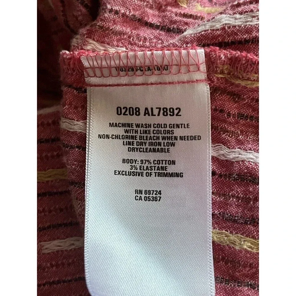 Columbia Burgundy Striped Button Down Shirt Women’s M – Tribal Aztec Western - Image 7