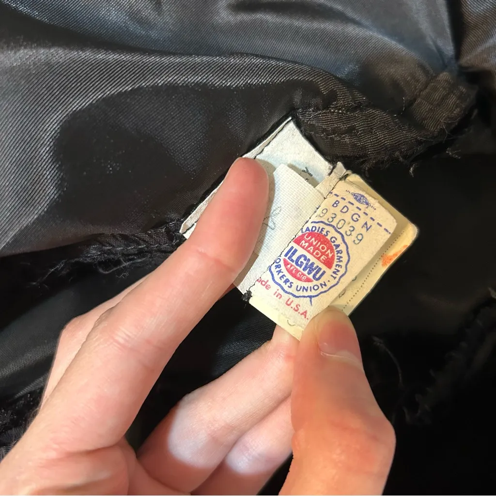 Vintage ILGWU Union Made Black Velvet Maxi Dress Glam Whimsygoth Fairy Regency Size M - Image 9