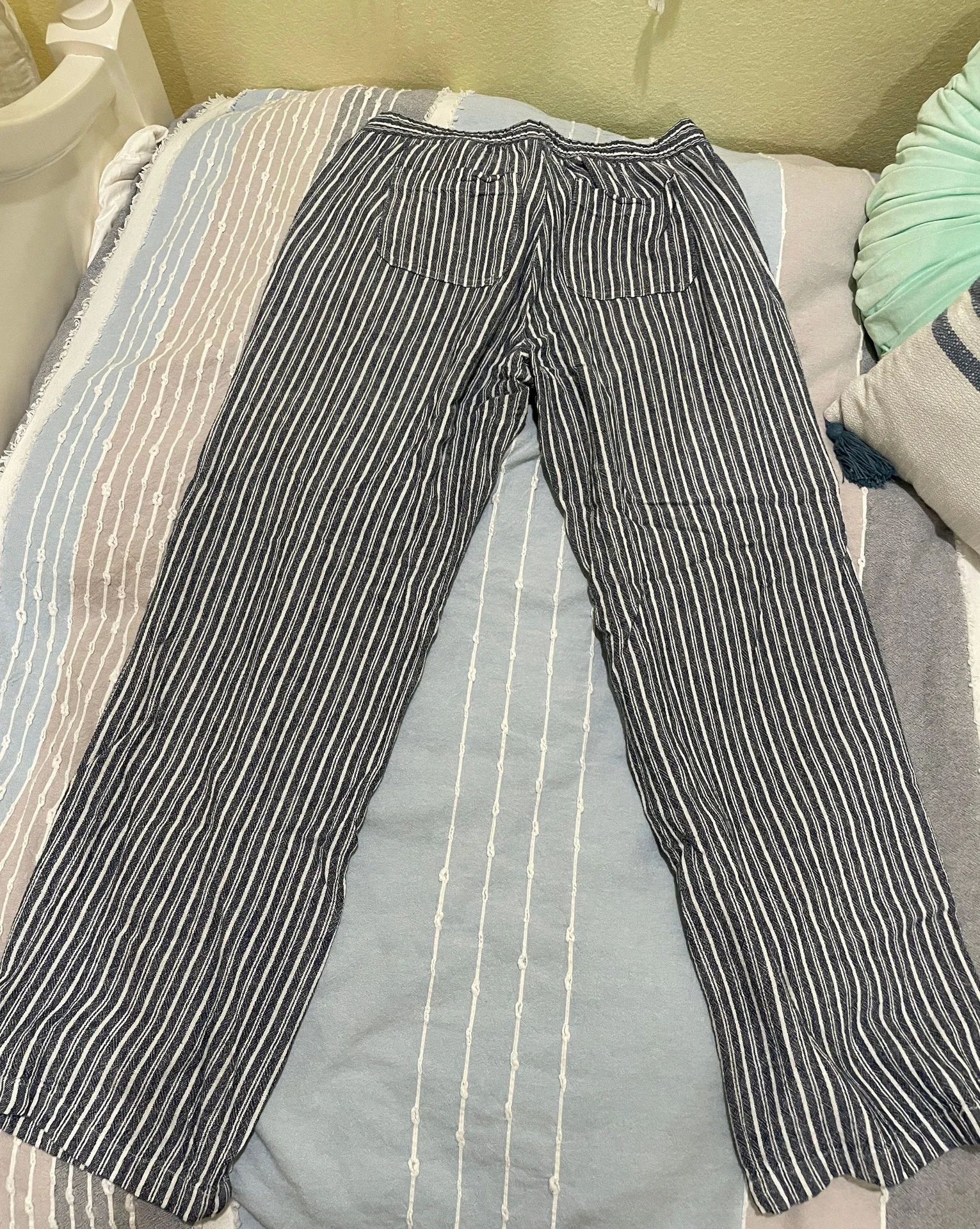 Old Navy Striped Linen Pants - Image 2