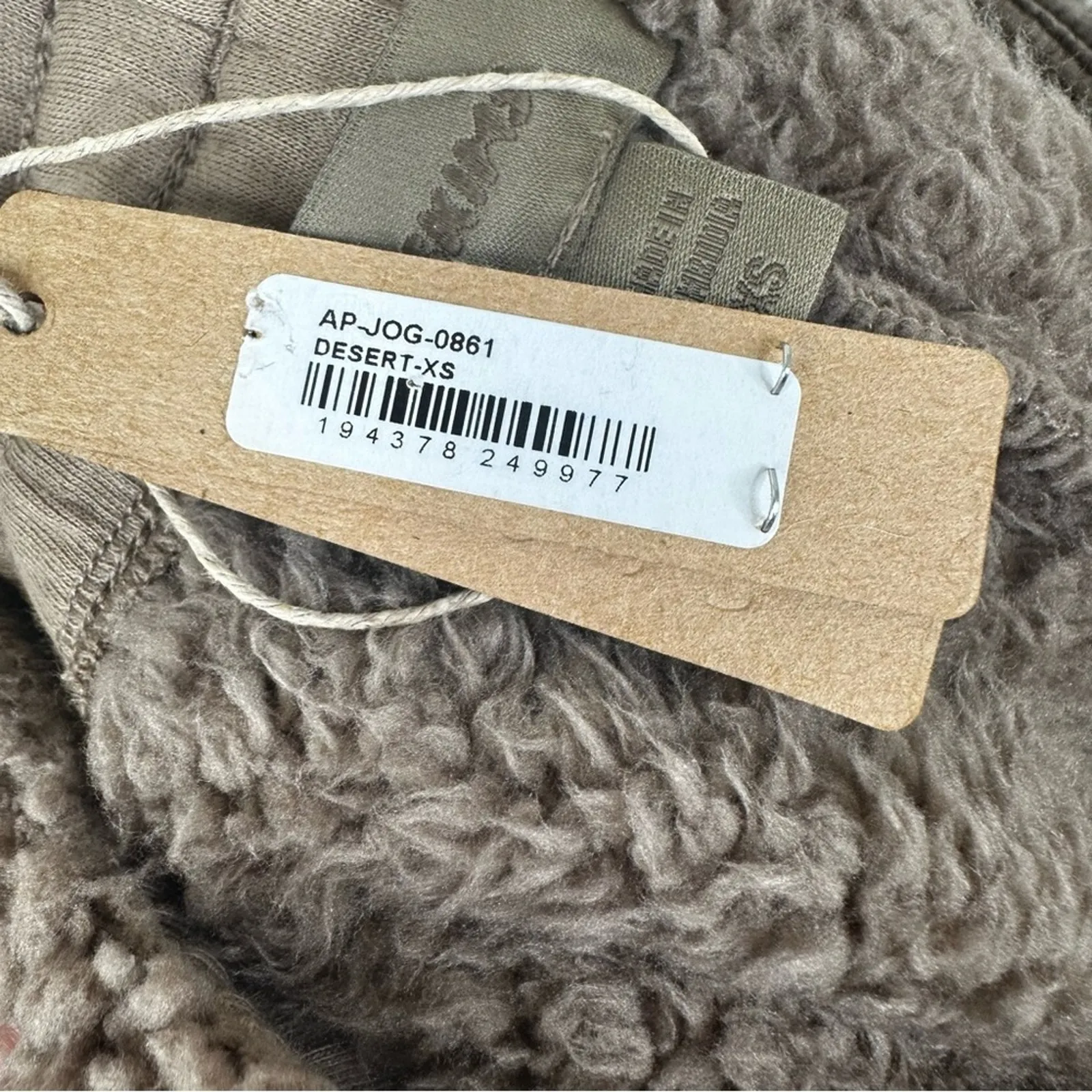 NEW Skims Teddy High Pile Fleece Sherpa Joggers in Desert Brown Womens XS - Image 8