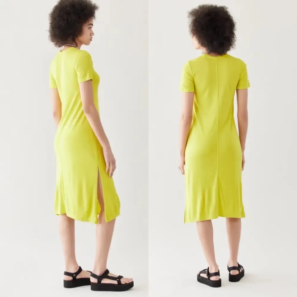 NWT ATM Women's Interlock Modal Jersey Crew Neck Midi Dress AW2287 - Image 4