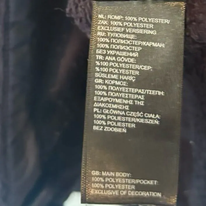 The North Face Navy Fleece Zip Up Jacket Size Medium - Image 9