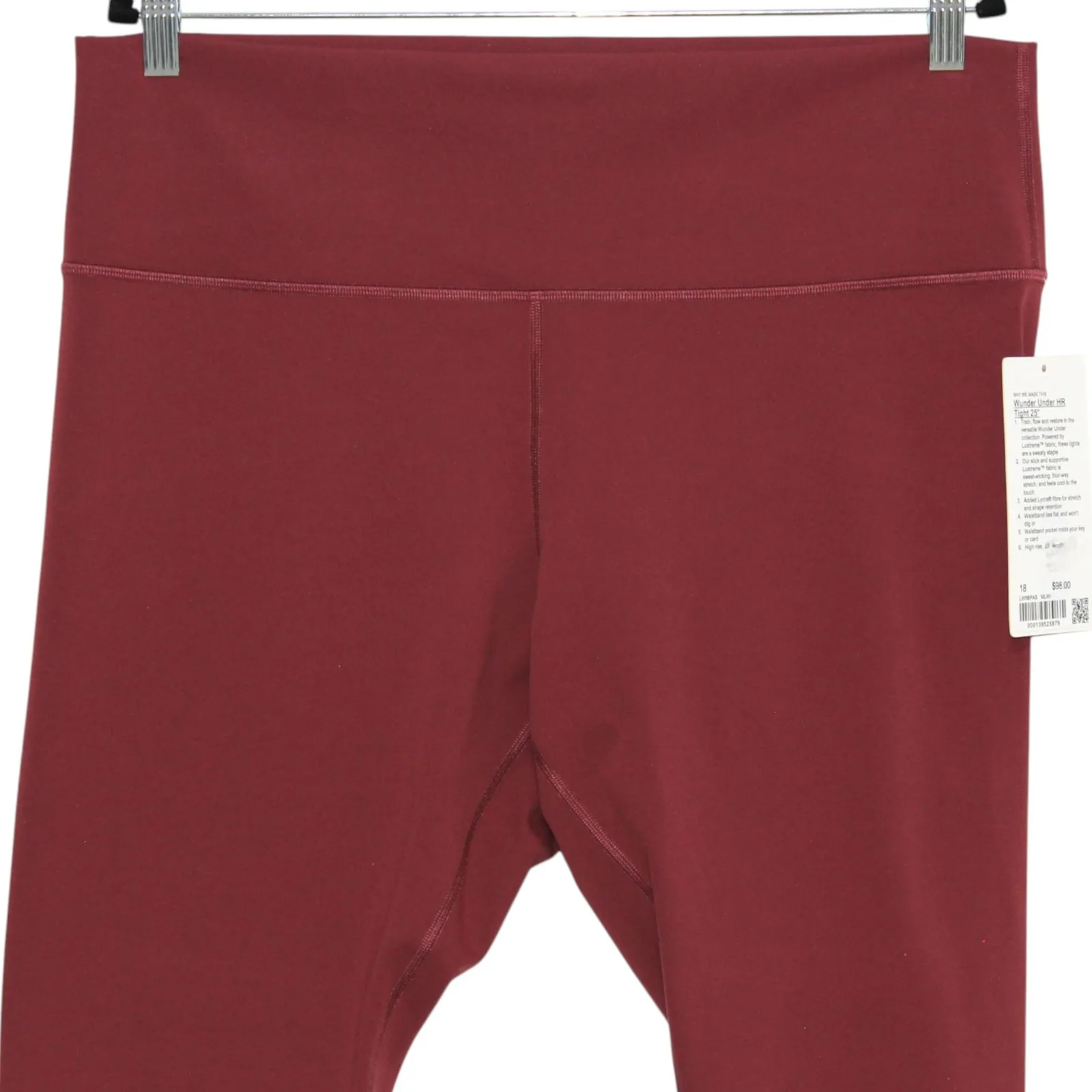 Lululemon Wunder Under HR Tight 25" Mulled Wine Size 18 NWT - Image 3