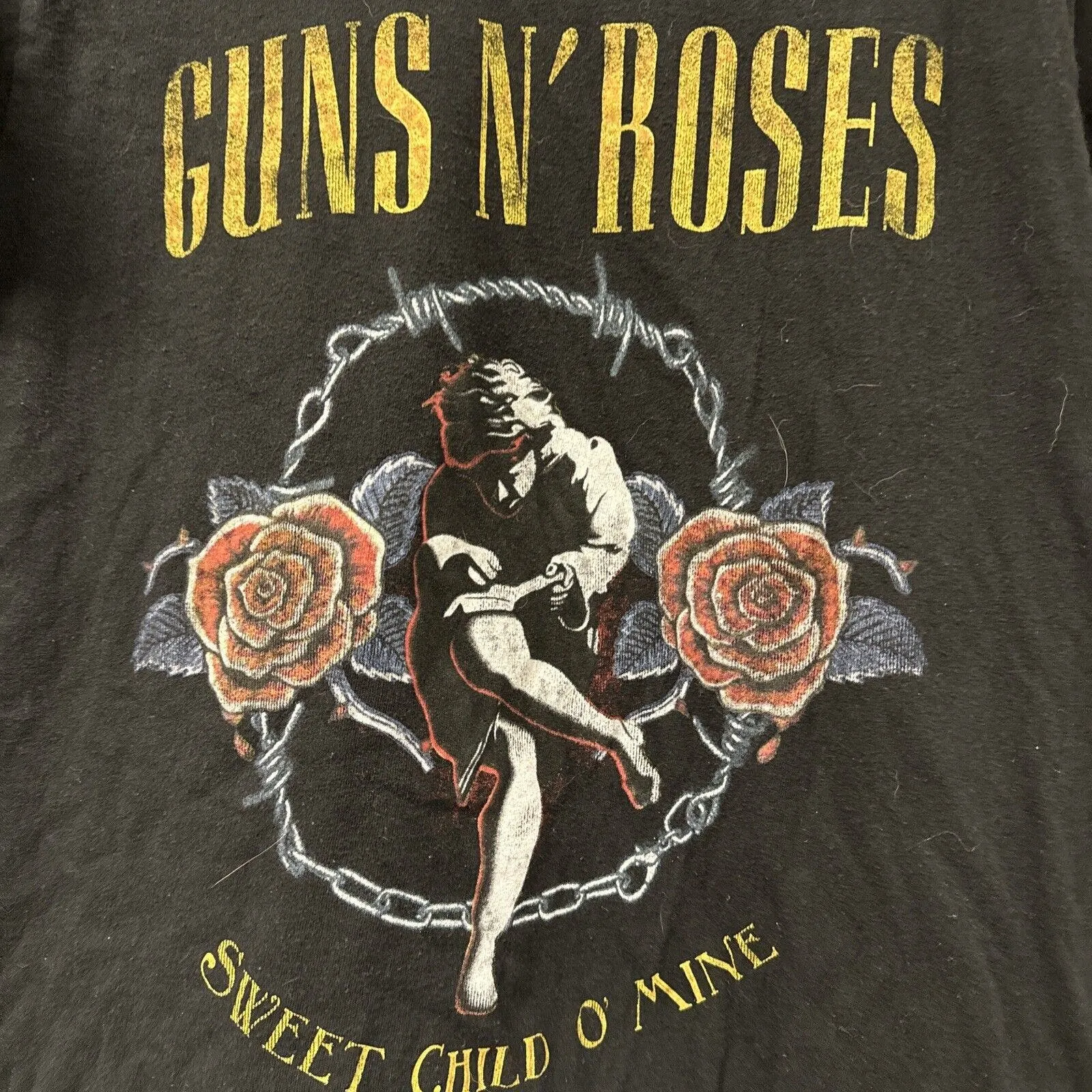 Guns N Roses Shirt Women’s M Medium Black Sweet Child of‎ Mine Album CD Cover - Image 3