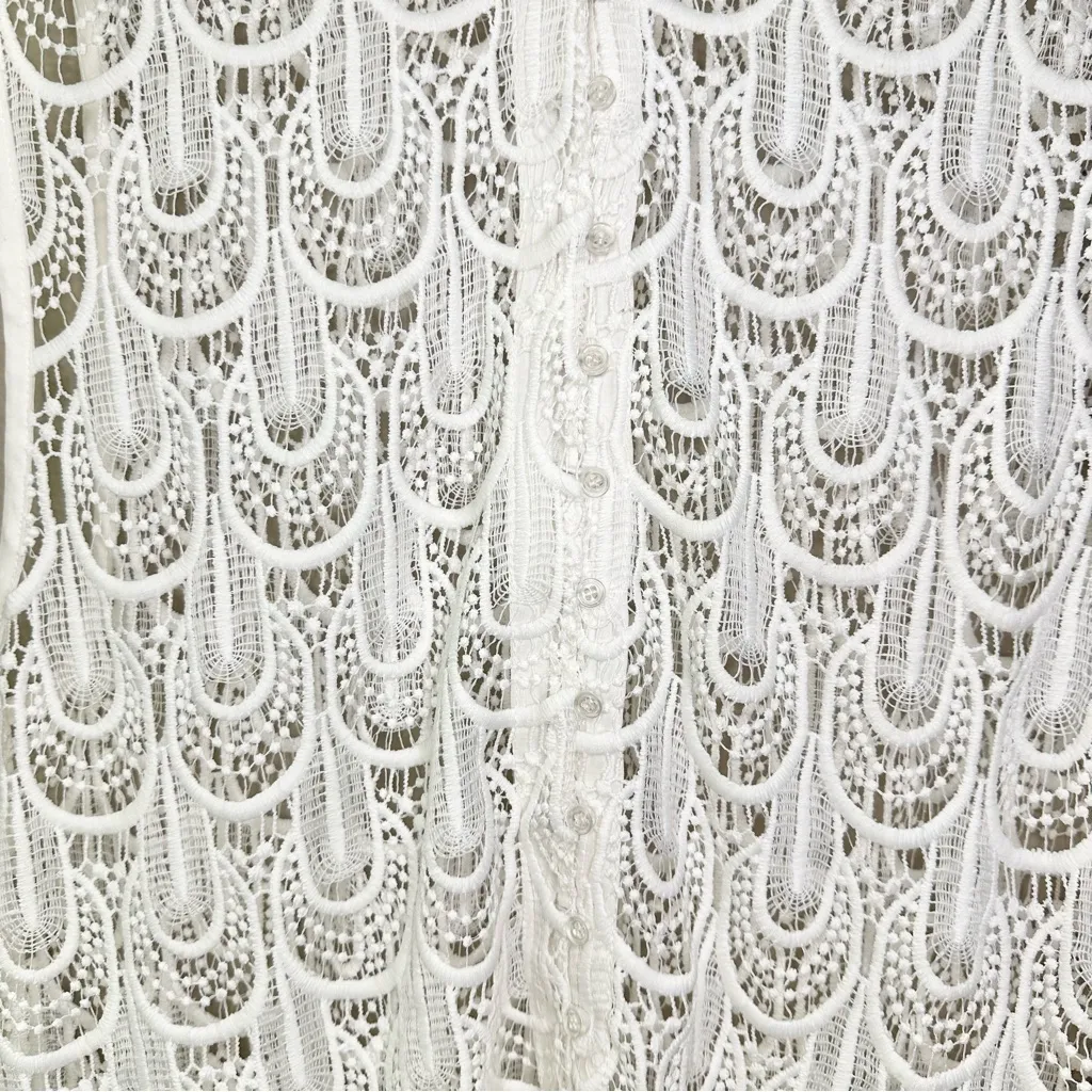 The Laundry Room California Crochet Lace Sleeveless Midi Swim Cover-Up Dress - Image 5